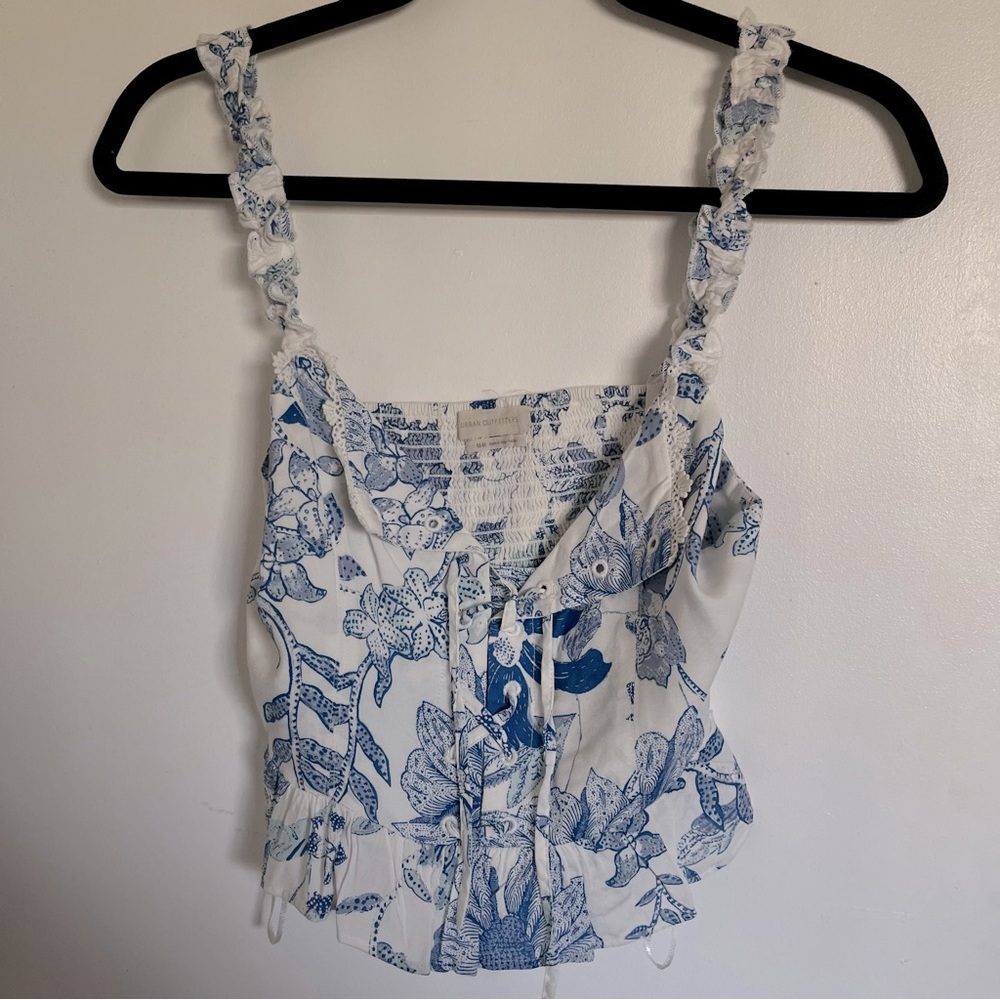 UO Goodie Lace-Up Bustier Top